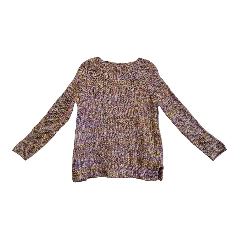 SOFT SURROUNDINGS L Sweater Multicolor Chunky Knit Long Sleeve Acrylic Wool 38"